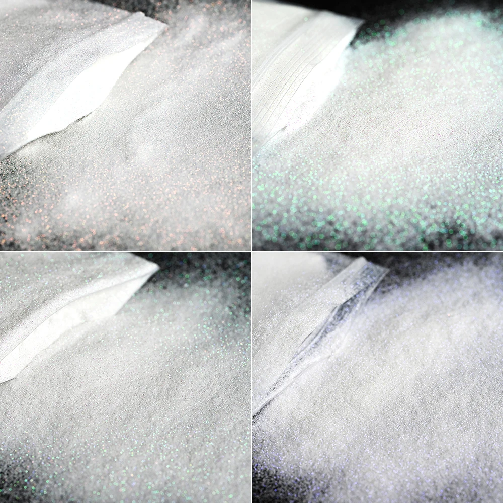 10/50g Bianco Unghie Artistiche Glitter Polvere 0.1mm Lucido Iridescente Zucchero Sabbia Cromo Ultra-Fine Pigmento Laser Scintillante Manicure FAI DA TE polvere