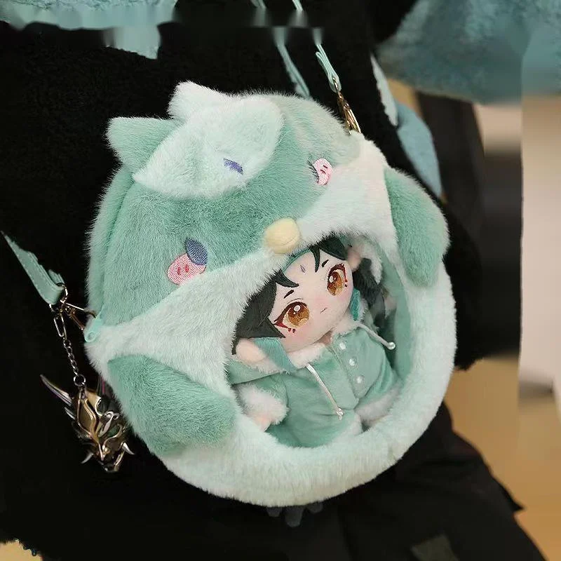 Genshin Impact Plush Crossbody Bag Itabag Xiao Scaramouche Cute Small Bird Kitten Shoulder Backpack Storage Zipper Messenger Bag