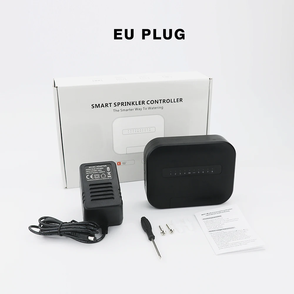 8 محطات واي فاي وحدة تحكم الرش الذكية الداخلية ونظام الري صمام الملف اللولبي التحكم عن بعد عن طريق الهاتف يعمل مع اليكسا