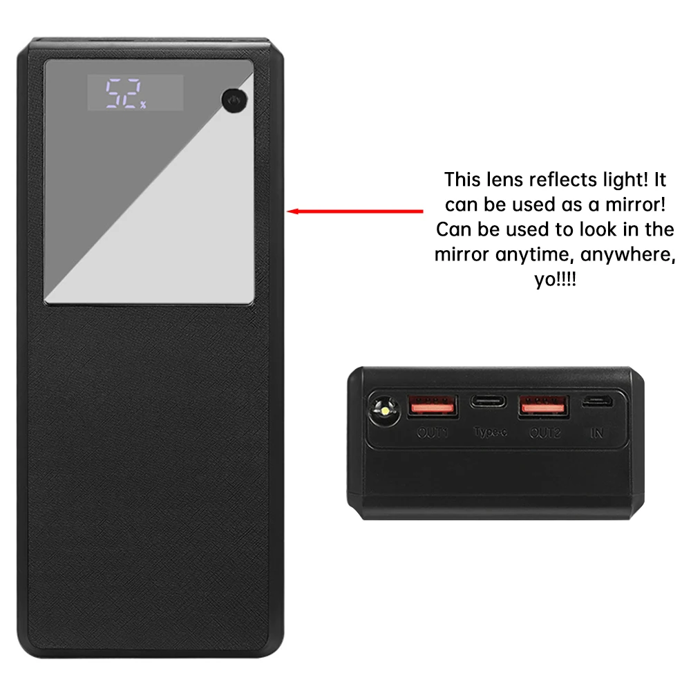 Diy Mobile Power Box Welding-Free 6 26650 Battery Box Detachable Power Bank Shell Kit Fast Charging Pd Mobile Power Kit 22.5W