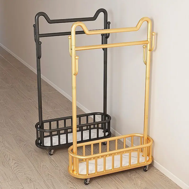 

Hanger Floor-to-ceiling vertical hanger Mobile belt wheel Household storage drying rack Living room simple coat rack