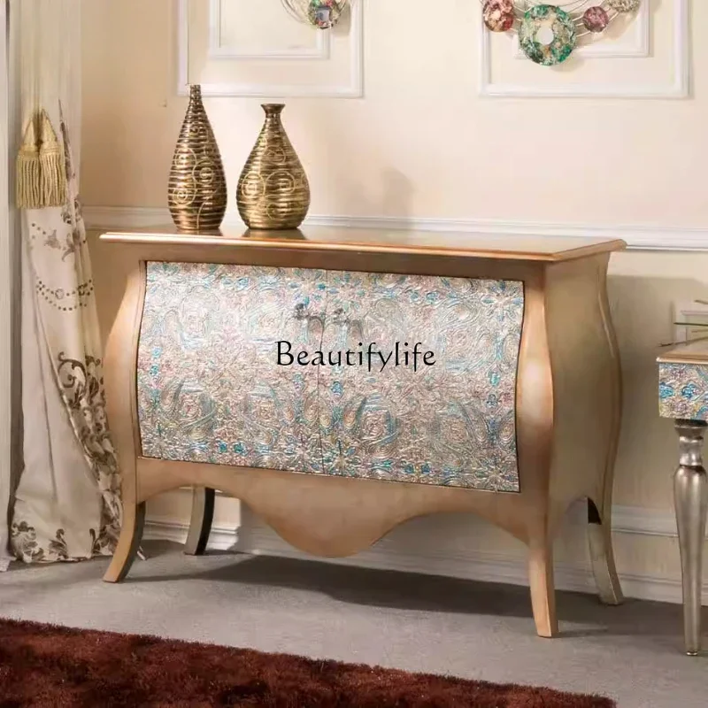 

XX39-*European neoclassical style porch cabinet light luxury two-door partition cabinet