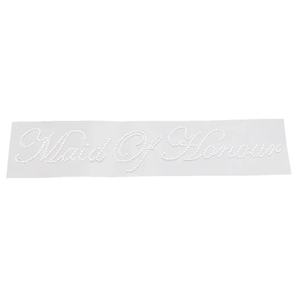 Bride Mother Bridesmaid Rhinestone Sticker Motif Transfer Wedding