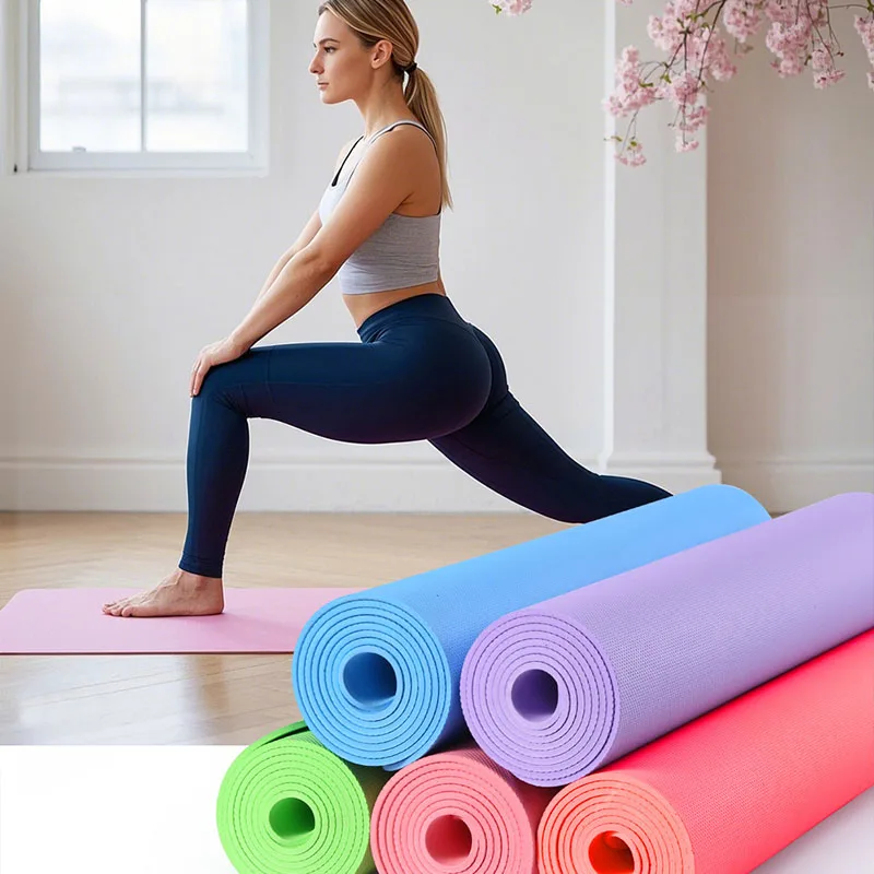 Rutschfeste Yoga-Matte, dünne Gymnastikmatten, Bodenbelag, Gymnastik, Sportmatte, Übungsteppich, Pilates, rutschfeste Yoga-Teppichmatte, breit, DDYJ06