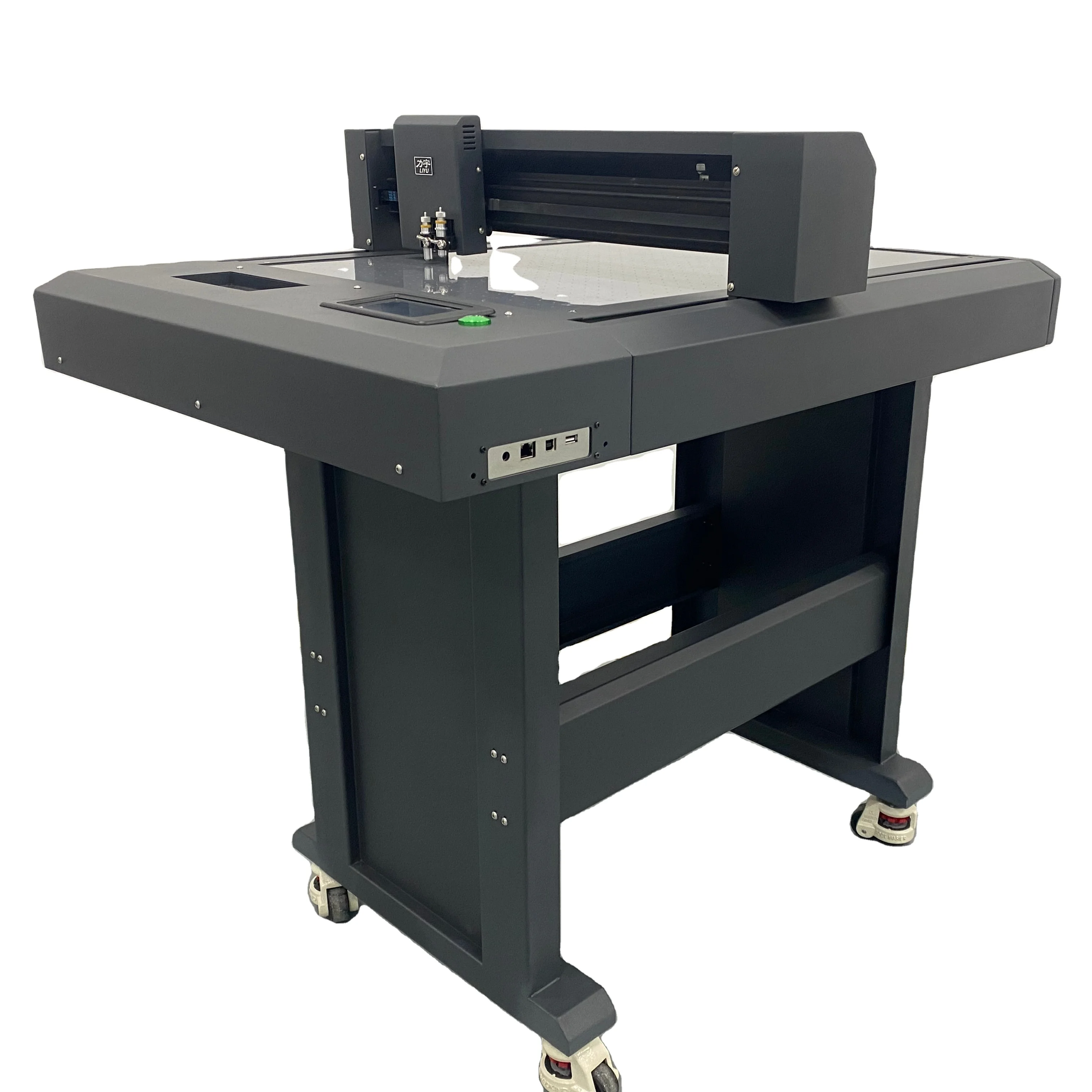 High Precision Dual Cutting Head Flatbed Plotter D4060 With Gantry Dual Drive System