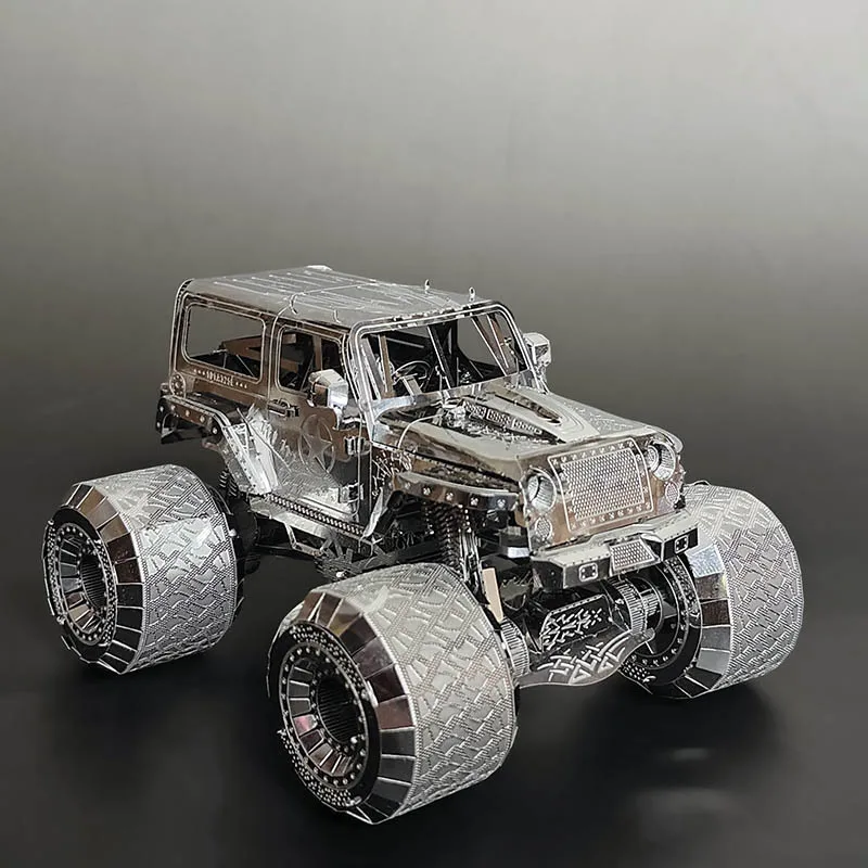 

Hot Sale Jeep Wrangler Monster Truck Full Stainless Steel 3D Metal Puzzle No Glue DIY Build Model Kit Gift Adult Car Enthusiasts