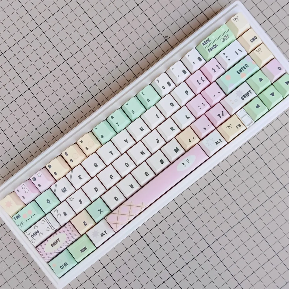 PBT Sublimation Light Skin Scrub Mechanical Keyboard Cap 132 Keys Original Highly Themed Keycaps