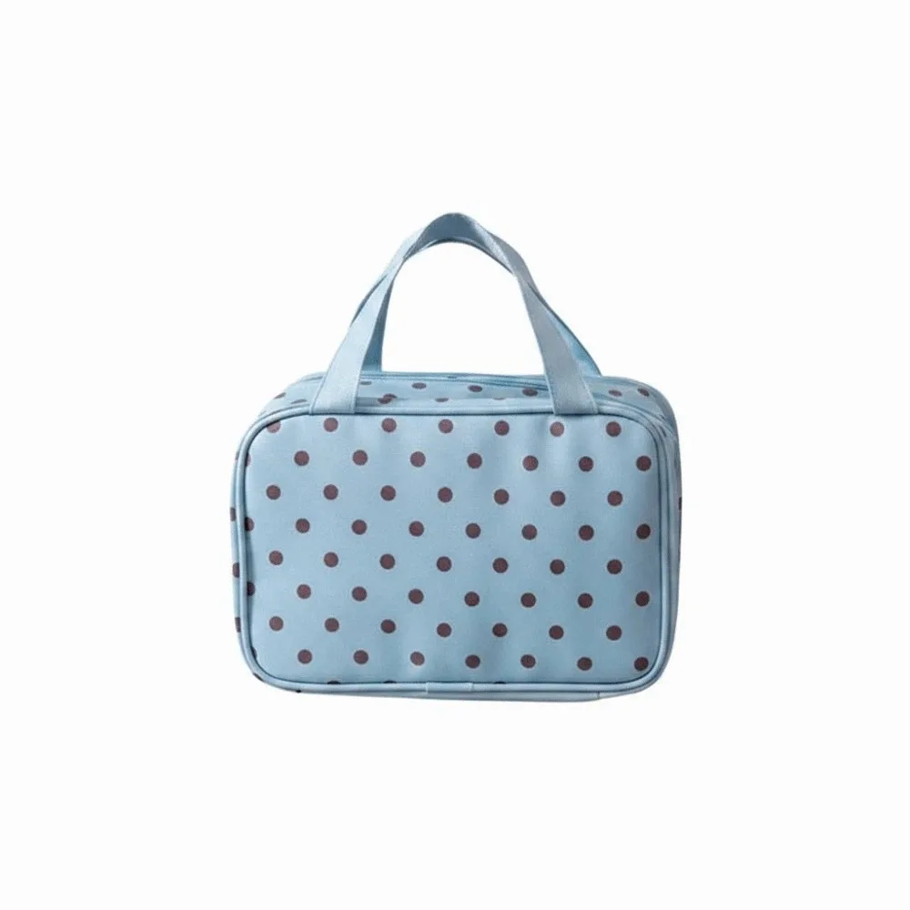 Waterproof Cosmetic Bag Large Capacity Dual Zippers Toiletry Case Rectangular Shape Luggage Sleeve Travel Organizer Travelers
