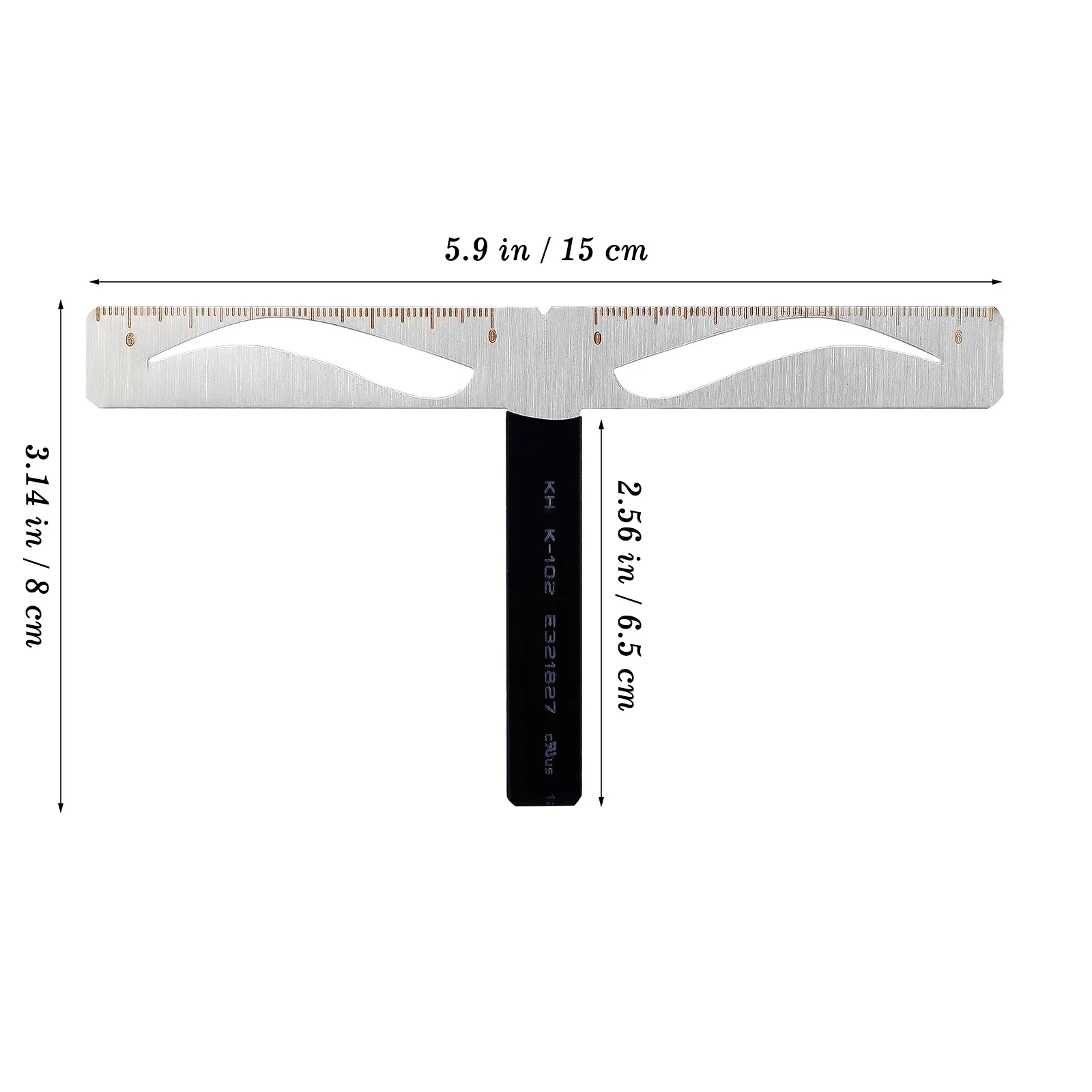 Règle de pochoir à sourcils réutilisable, outil professionnel de mesure des sourcils à trois points, outil de dessin des sourcils de positionnement classique