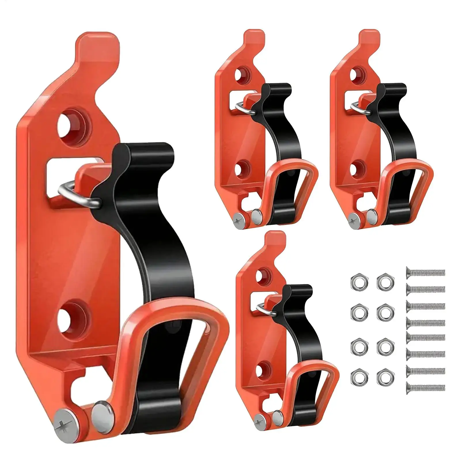 Shovel Holder Wall Mount Tool Storage Rack 4Pcs Heavy Duty Quick Release Axe Organizer for Garage SUV Van Trailer Boat Firefight