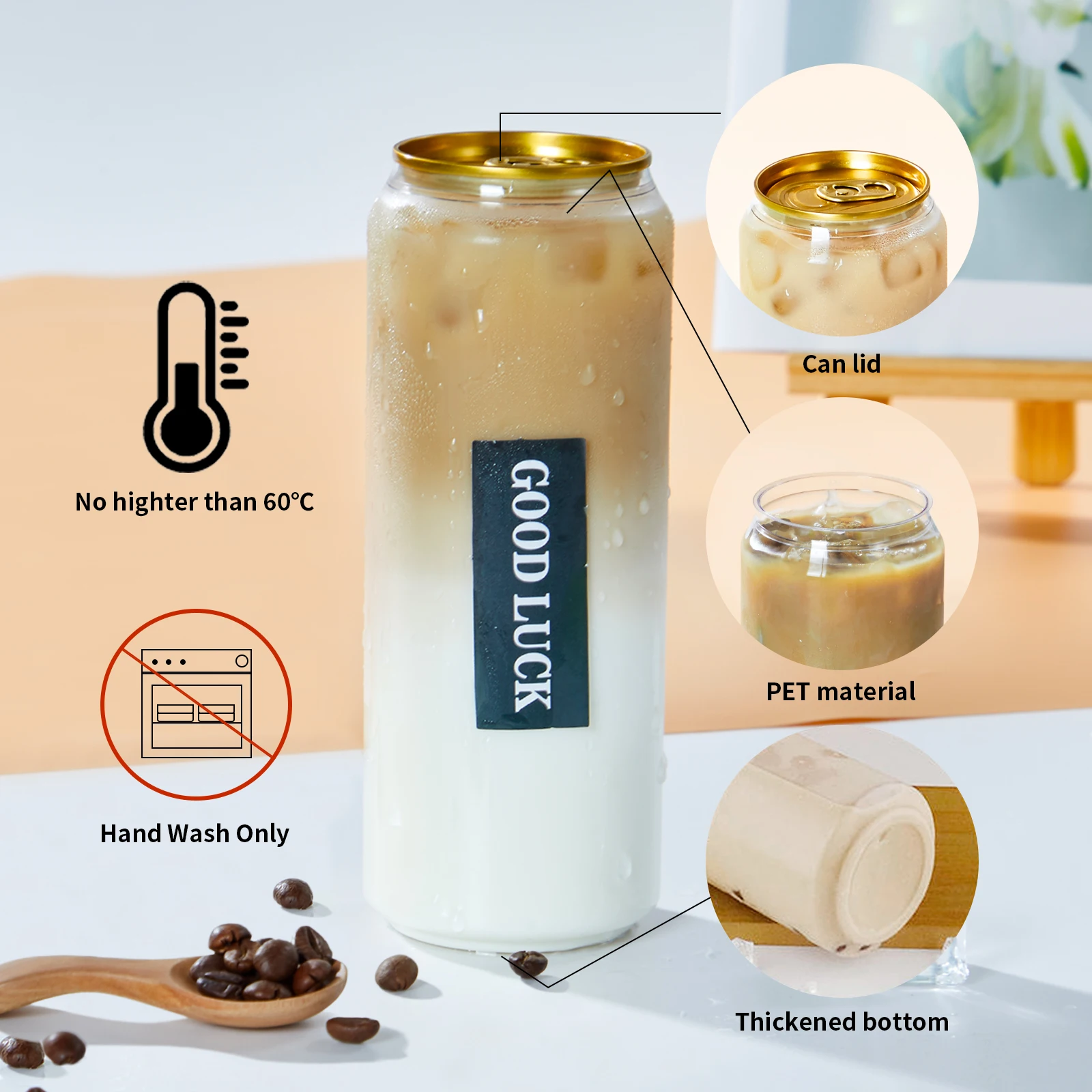 

202 #250ml 330ml 500ml 650ml transparent transparent coffee bottle plastic cup pet plastic soda can