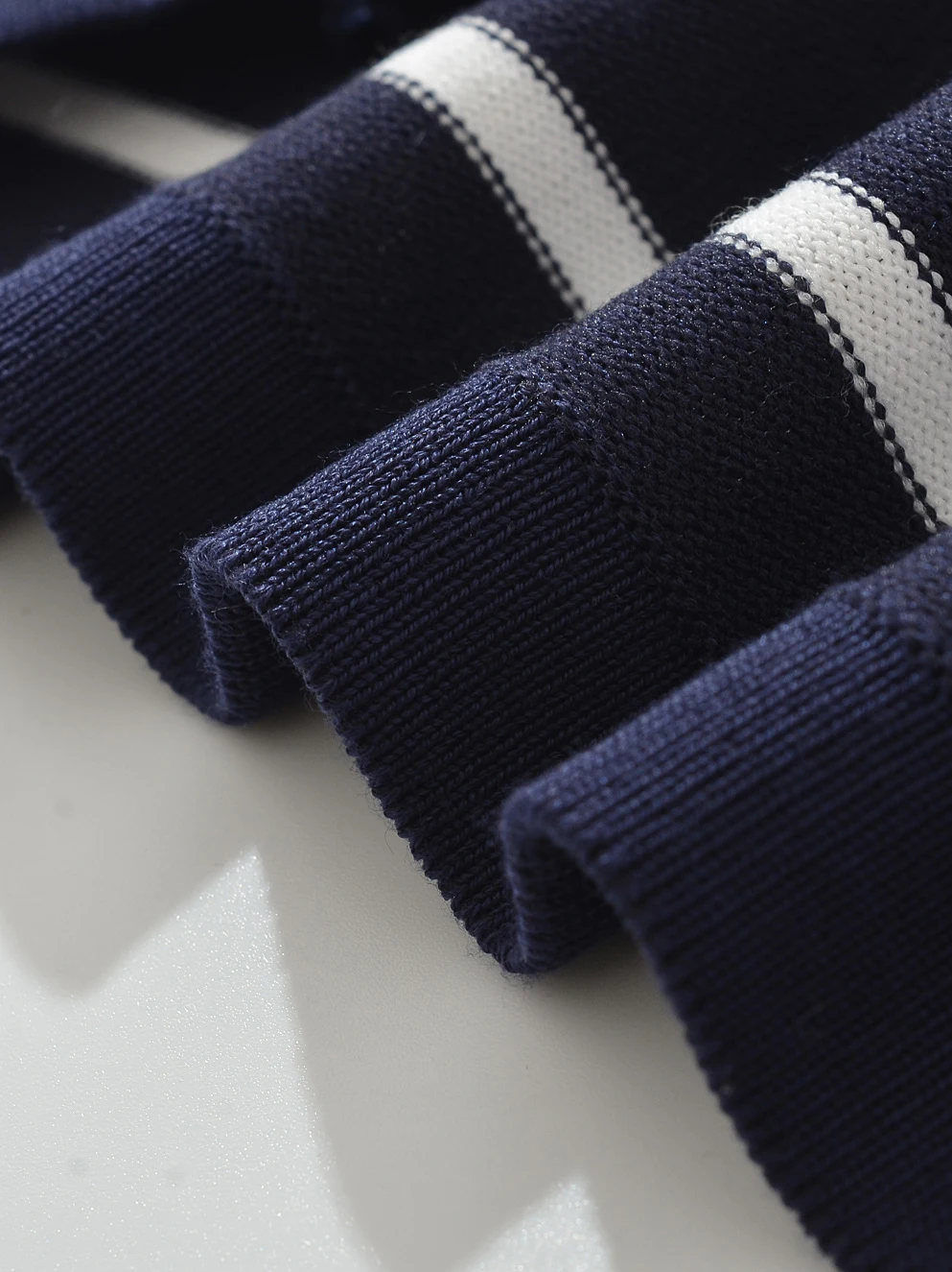 American Sle taille haute tricoté f jupe femmes coupe ajustée taille élastique couleur Blo rayé jupe décontracté Polyester mélange