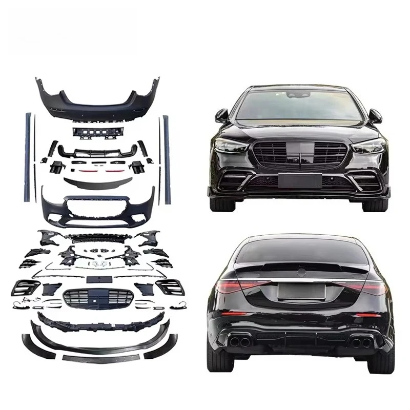 

Body Kits for S CLASS W223 Upgrade S450 Front Bumper With Grille Rear Bumper Bra Bus Kits Front Lip Diffuser Exhaust Pipe