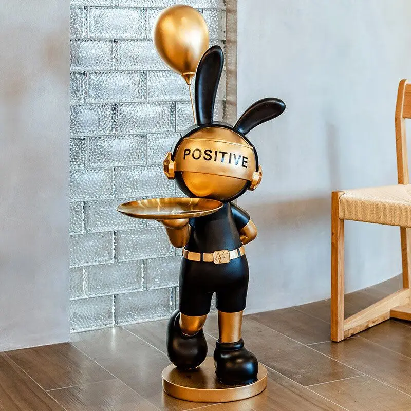 Light luxury floor ornament Internet celebrity rabbit sculpture floor type, home decoration, party decoration, Nordic modern