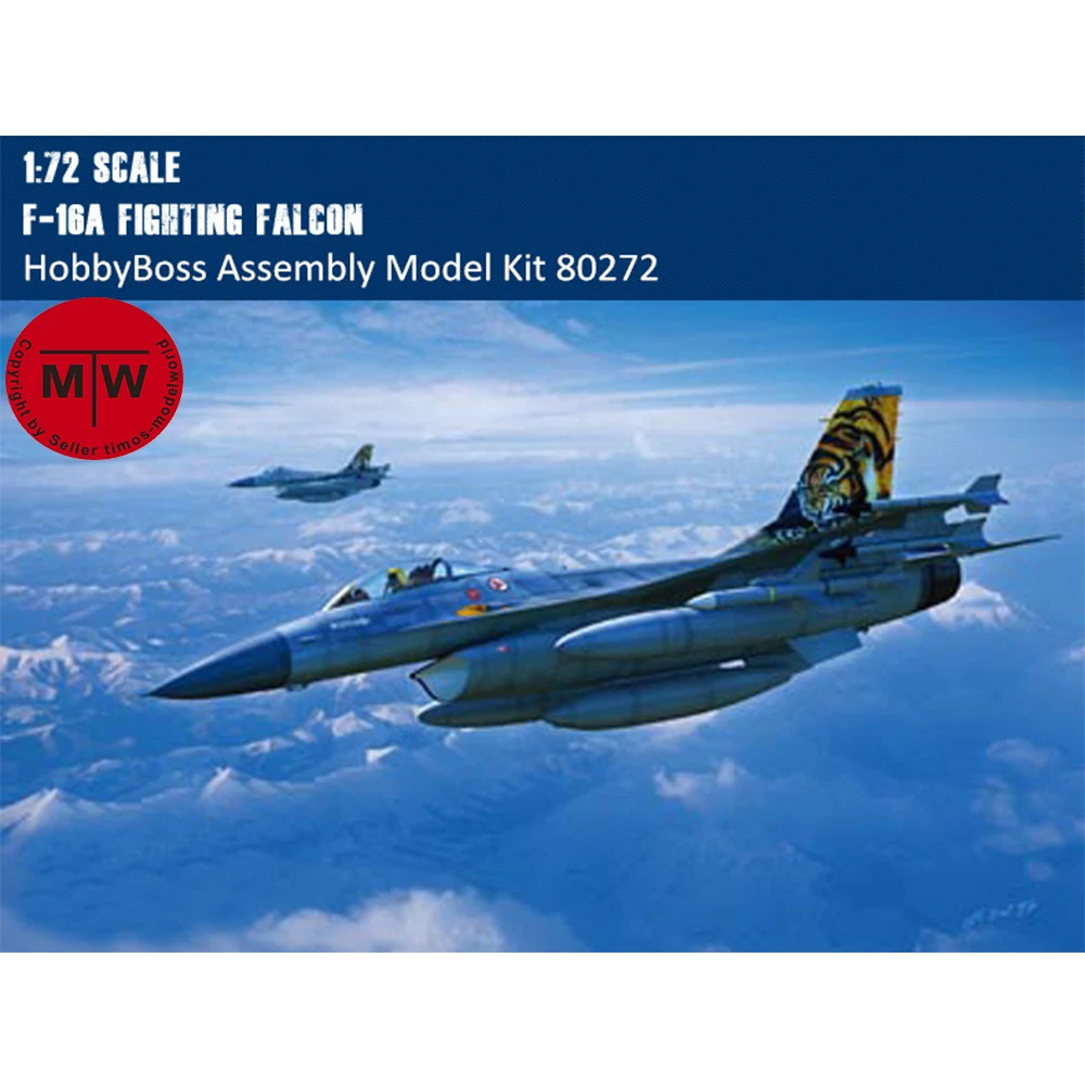 HobbyBoss 1/72 Scale F-16A Fighting Falcon Fighter Assembly Aircraft Model #80272
