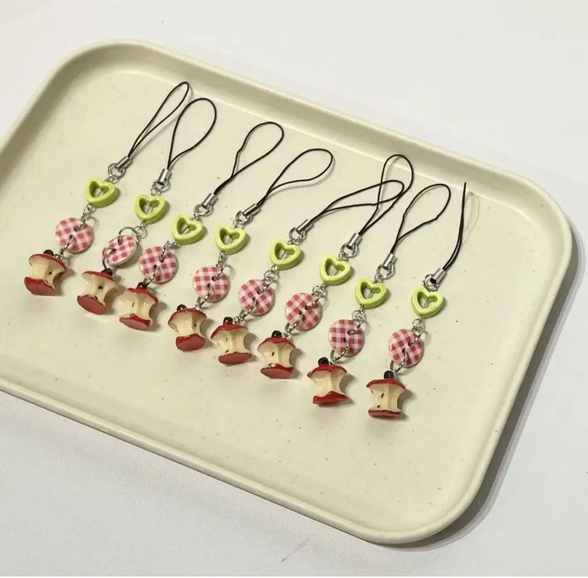 1pc Mini Phone Charms Pendant Kawaii Red Button Original Design Accessories For iPhone 13 Huawei Bag Books Camera Ins Cute Korea image 3