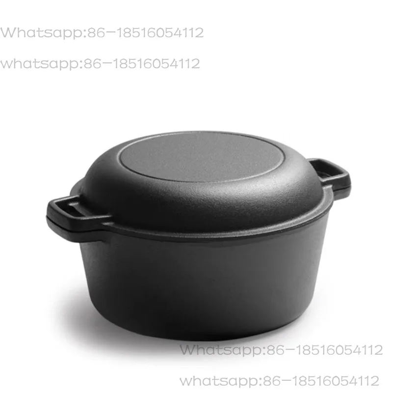Thickened Cast Iron Saucepan, Stir-fry and Stew Dual-purpose Pot, Uncoated Non-stick
