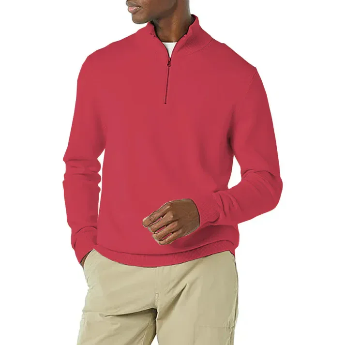 Men's Cotton Quarter-Zip Sweater