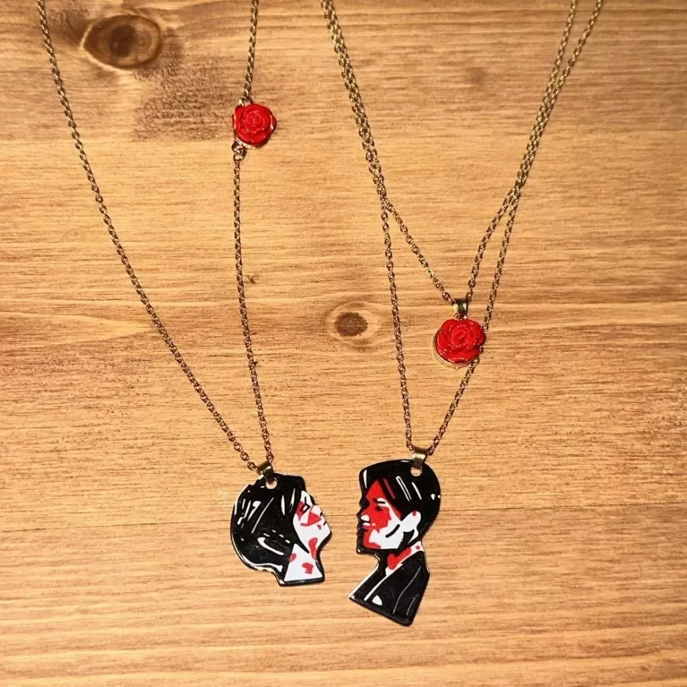 Rock Band My Chemical Romance Cosplay Necklace Music Band MCR Three Cheers Rose Unisex Choker Pendant Jewelry Accessories Props