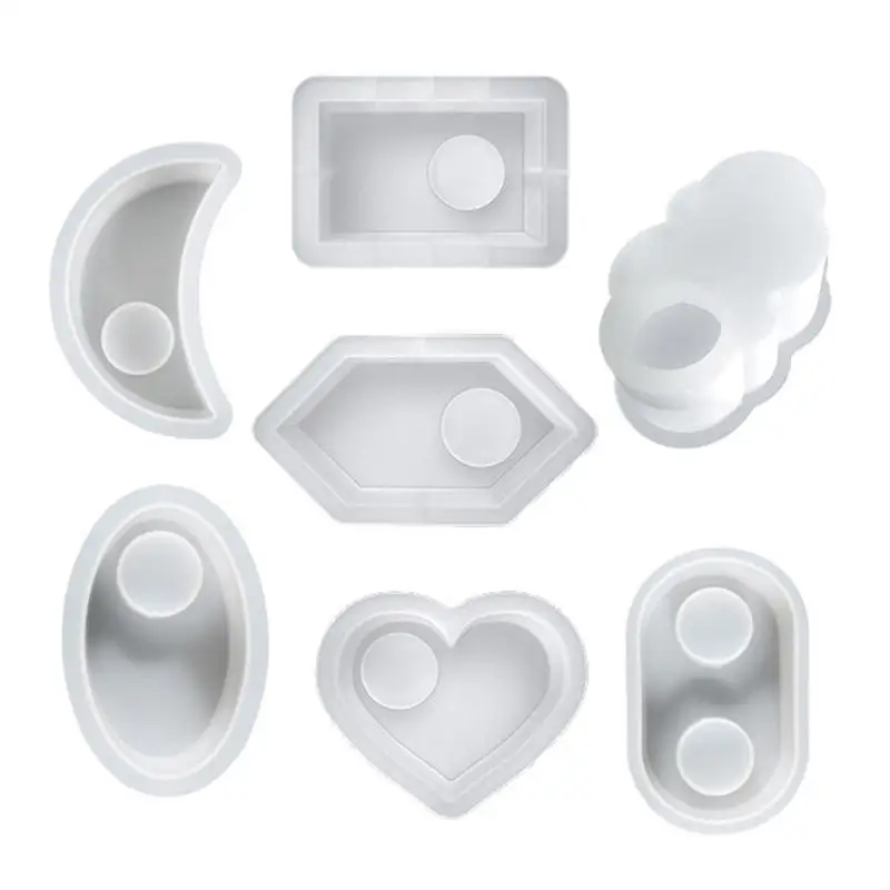 J78F فريد الشمعدان الراتنج قالب Tealight شمعة حامل الراتنج سيليكون قوالب DIY شمعة لحالة الايبوكسي الراتنج الصب العفن