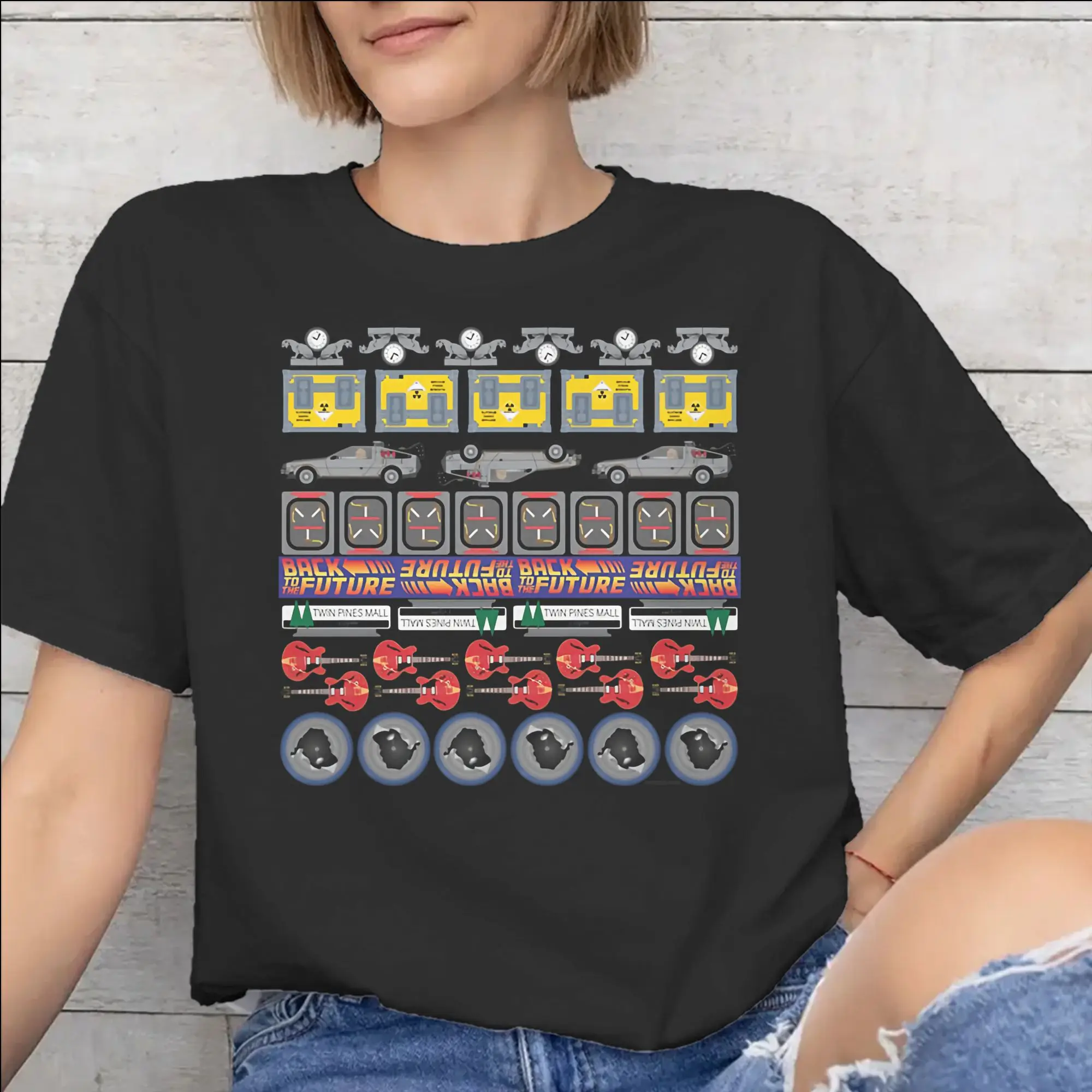 Printed Favorites from Back To The Future  T Shirt for Men Women  Cotton T-shirts Short Sleeve Tops