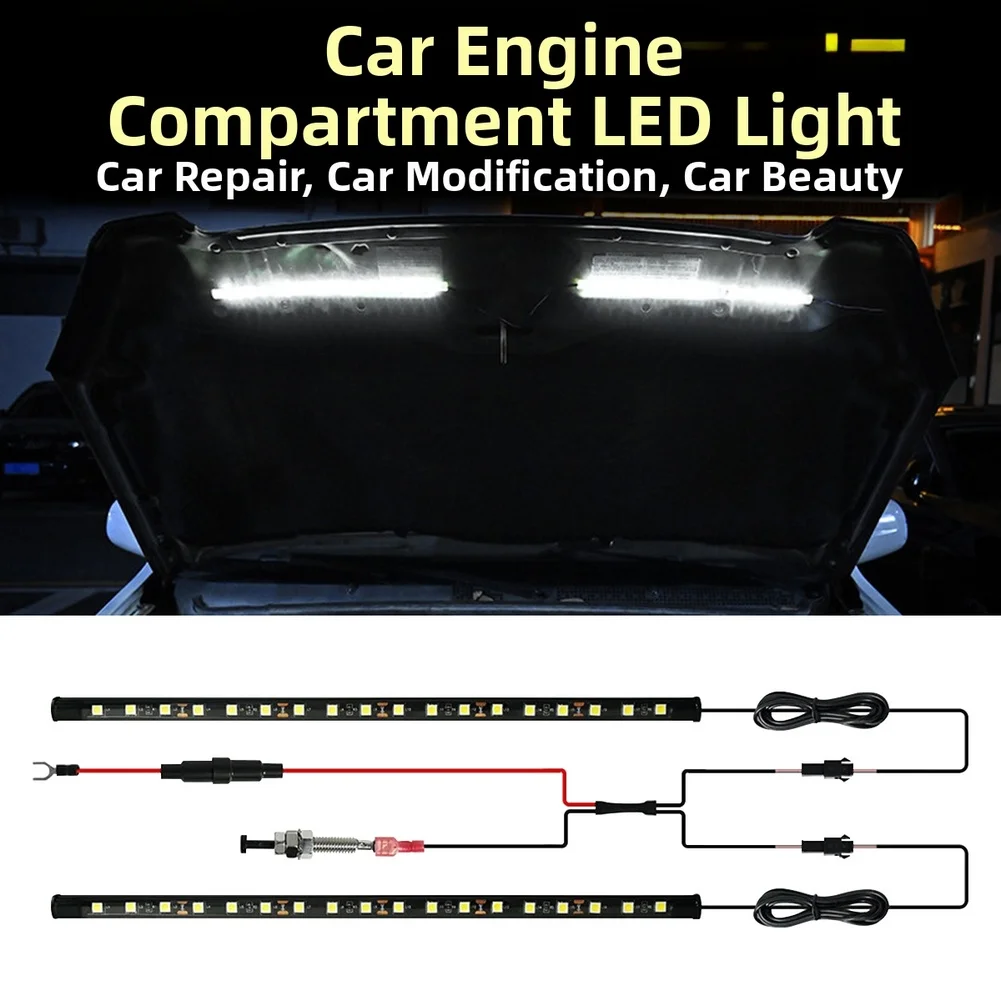

Easy Installation Car Light Led Light Hood Work Light White Engine Bay LED Sealed Tail Covers High-brightness Beads