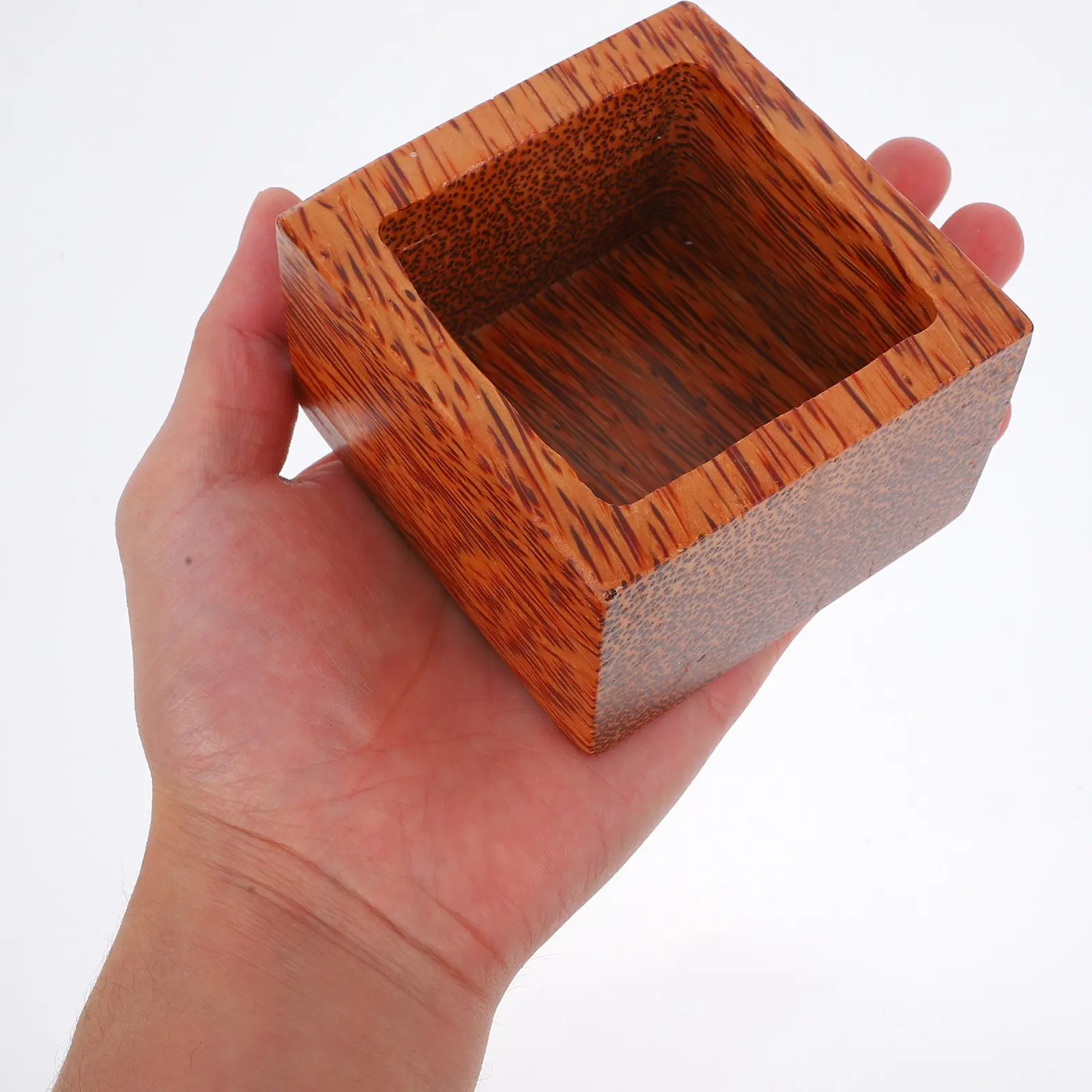 Tasse à saké japonaise en bois, design carré, grain de bois naturel, pour rehausser le goût des boissons (saké, thé, expresso, boissons chaudes), idéale pour les restaurants