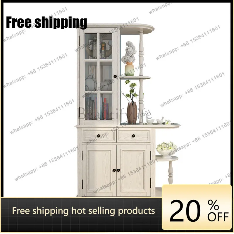 American living room entrance shoe cabinet integrated partition simple modern decorative cabinet