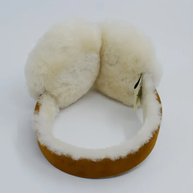 2022 Wool Ear Warmer Winter Sheepskin Ear Muffs for Women Men Soft Warm Solid Earflap Outdoor Cold Protection EarMuffs Ear Cover