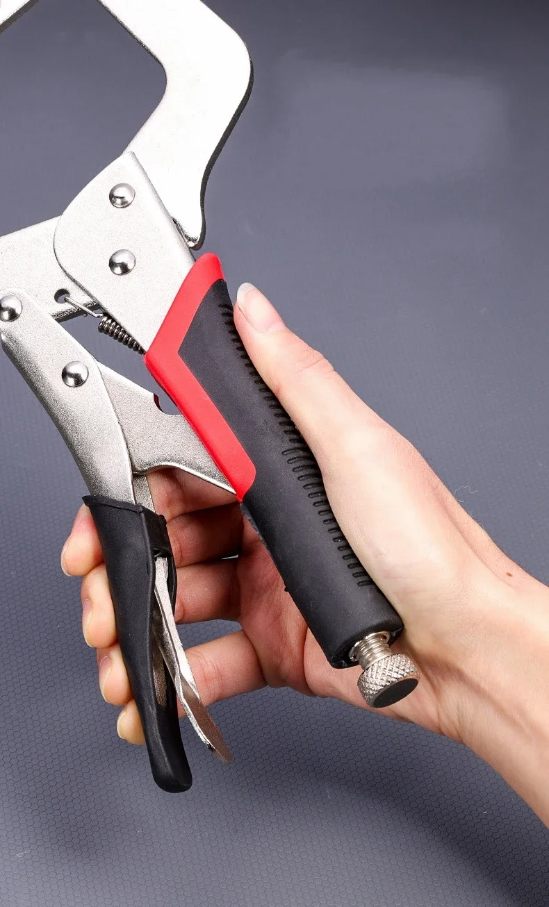 6.5/11inch Heavy-Duty Locking C-Clamp Pliers Adjustable Welding Clamp Clip and Regular Tips Woodworking Welding Fixing Hand Tool view 6