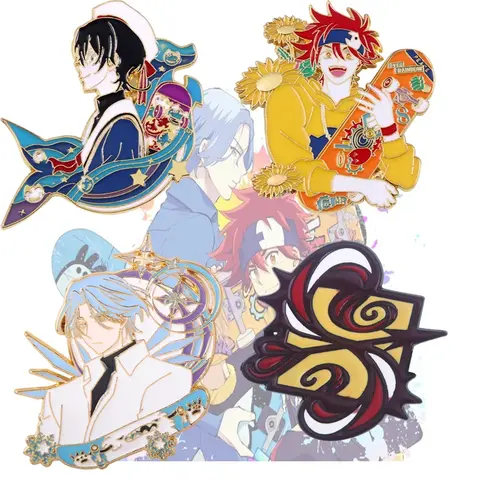Anime SK∞ SK8 The Infinity alfileres de esmalte duro broche Langa Hasegawa Reki Snow broches de Cosplay Pin de solapa camisa bolso insignia joyería