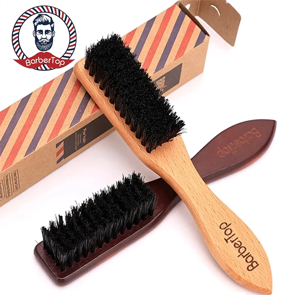 Barber Wood Handle Hairdressing Soft Hair Cleaning Brush Retro Neck Duster Broken Remove Comb Hair Styling Salon Tools