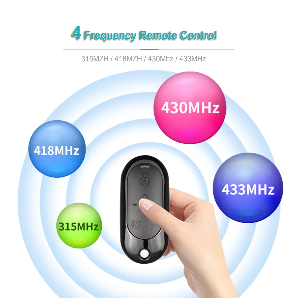4 teclas 433MHz Control remoto de puerta 315MZH copia garaje Control remoto clonación puerta eléctrica mando a distancia llave duplicadora