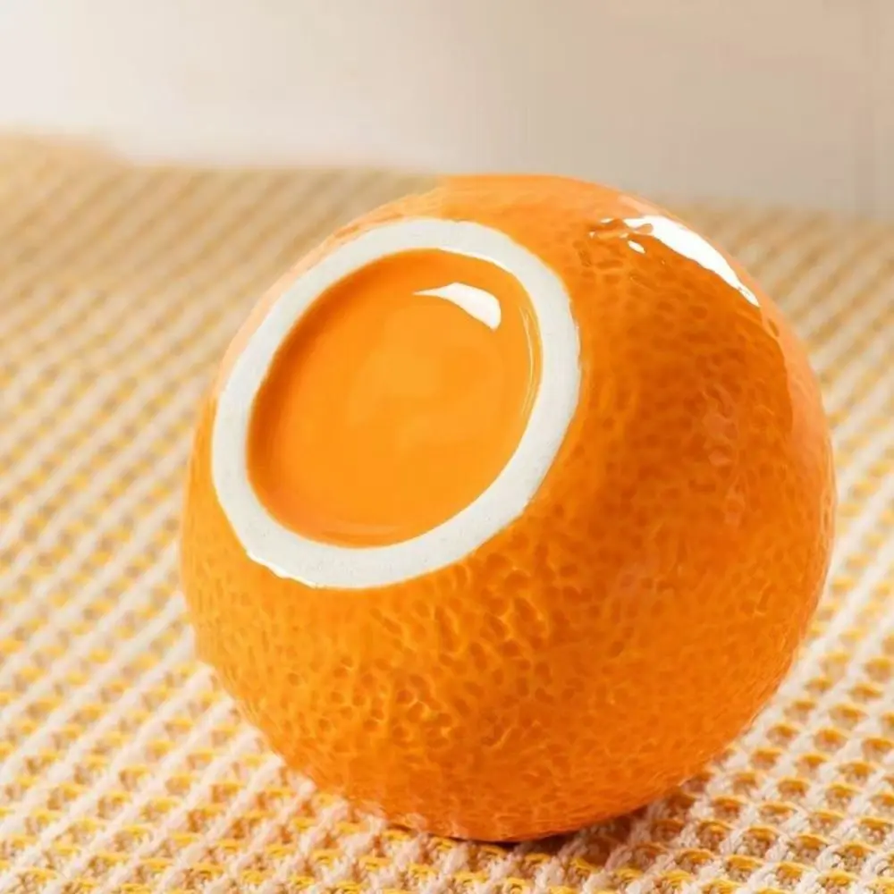 New Orange Shape Hydroponic Vase Ceramic Home Decoration Flower Arrangement Small Vase Ins Style Desktop Ornament Orange Vase