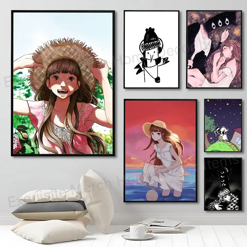 G-Goodnight Cute P-Punpun Poster Fancy Wall Sticker for Living room bar retro decorative painting room