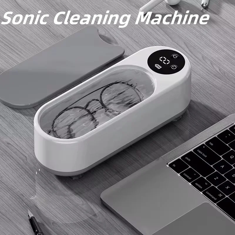 450ml Clean Ultrasonic Cleaner Portable Household Cleaning Machine Jewelry Cleaner Machine Ring Glasse Makeup Brush Clean