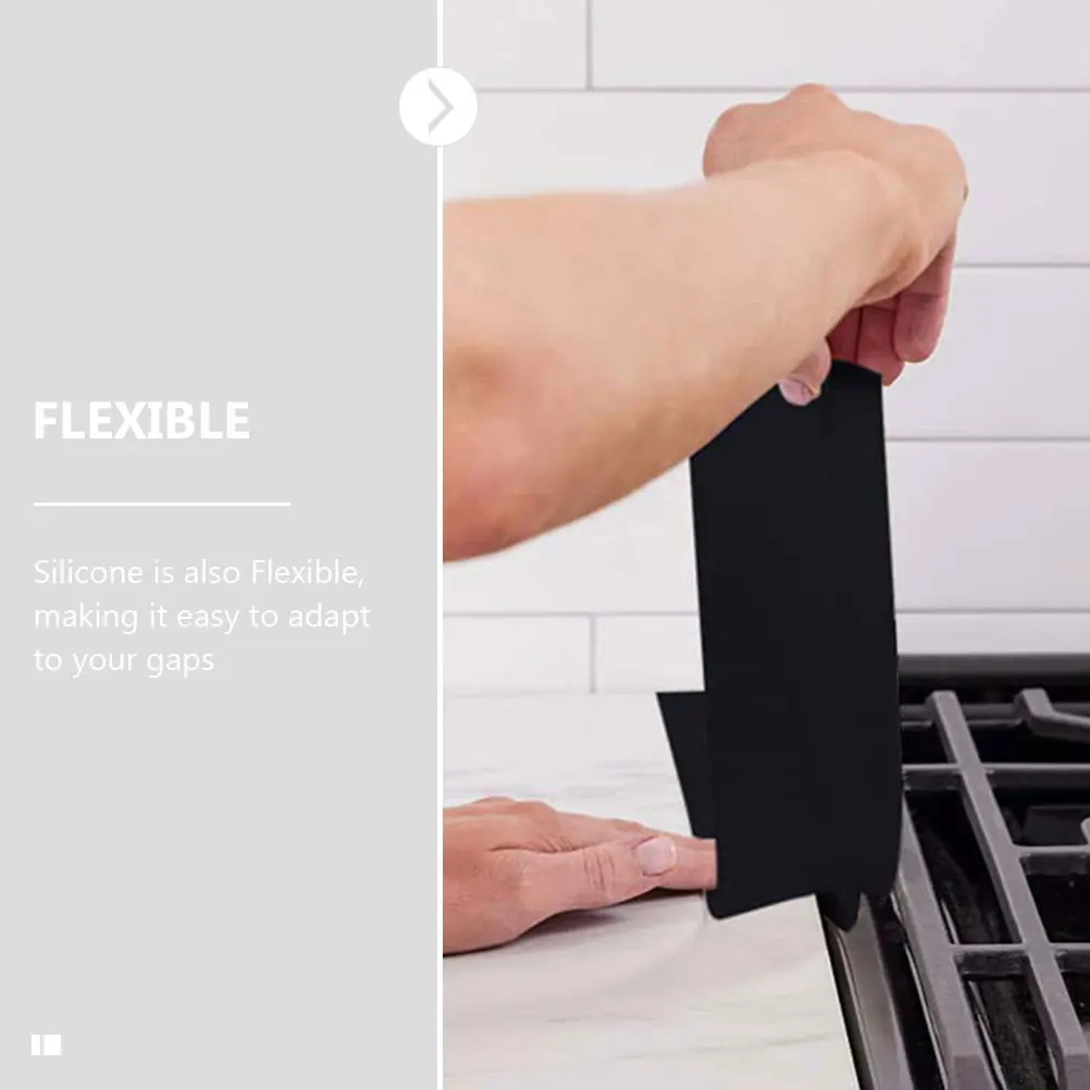 

2pcs Kitchen Protective Stove Gap Seal Spill Guard Silicone Oven Side Guard For Countertop Dishwasher Sink Seamless Non-Slip