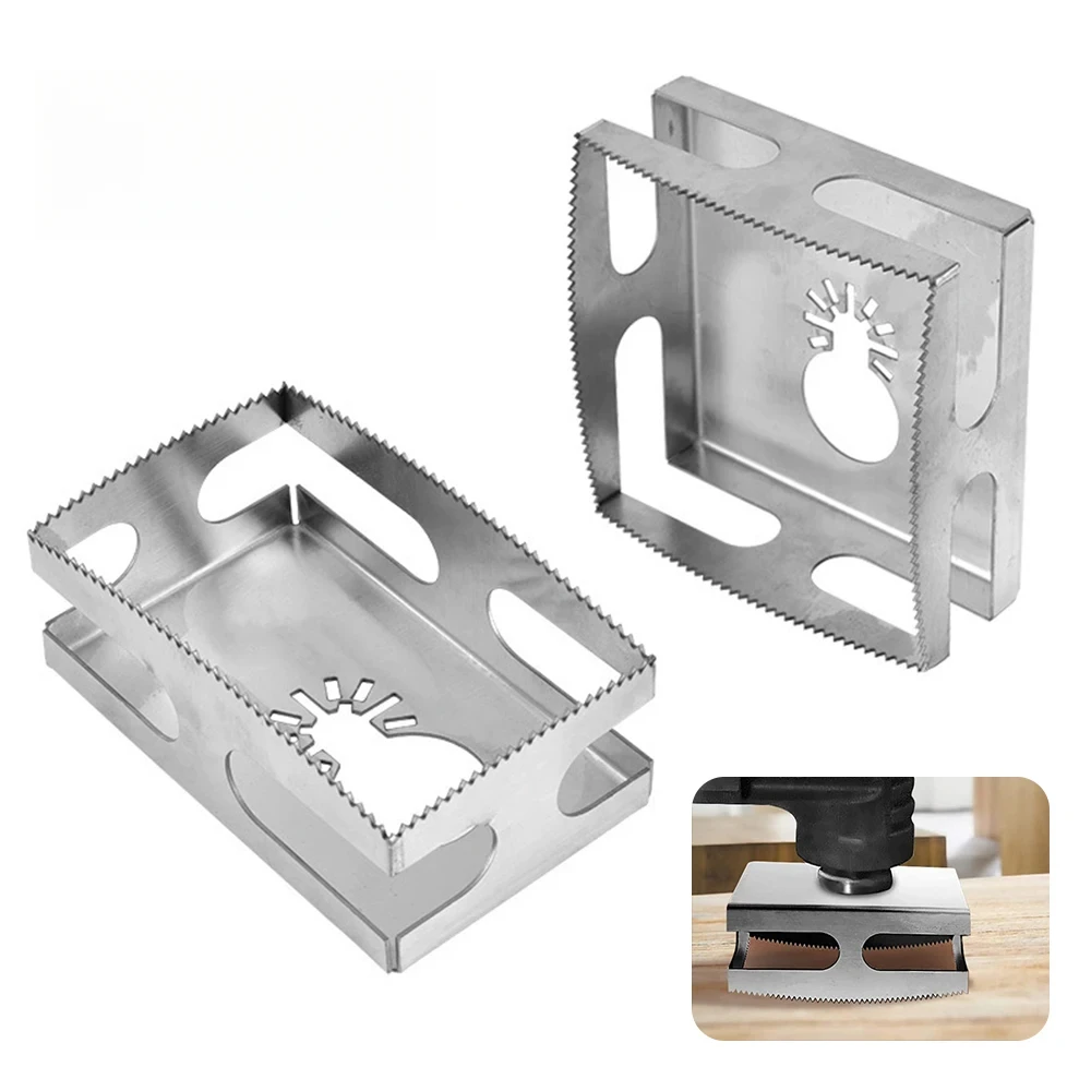Oscillating Multitool Hole Saw Blade Square Rectangle Slot Cutter Woodworking Wall Box Wood PVC Plate Plastic DIY Tool