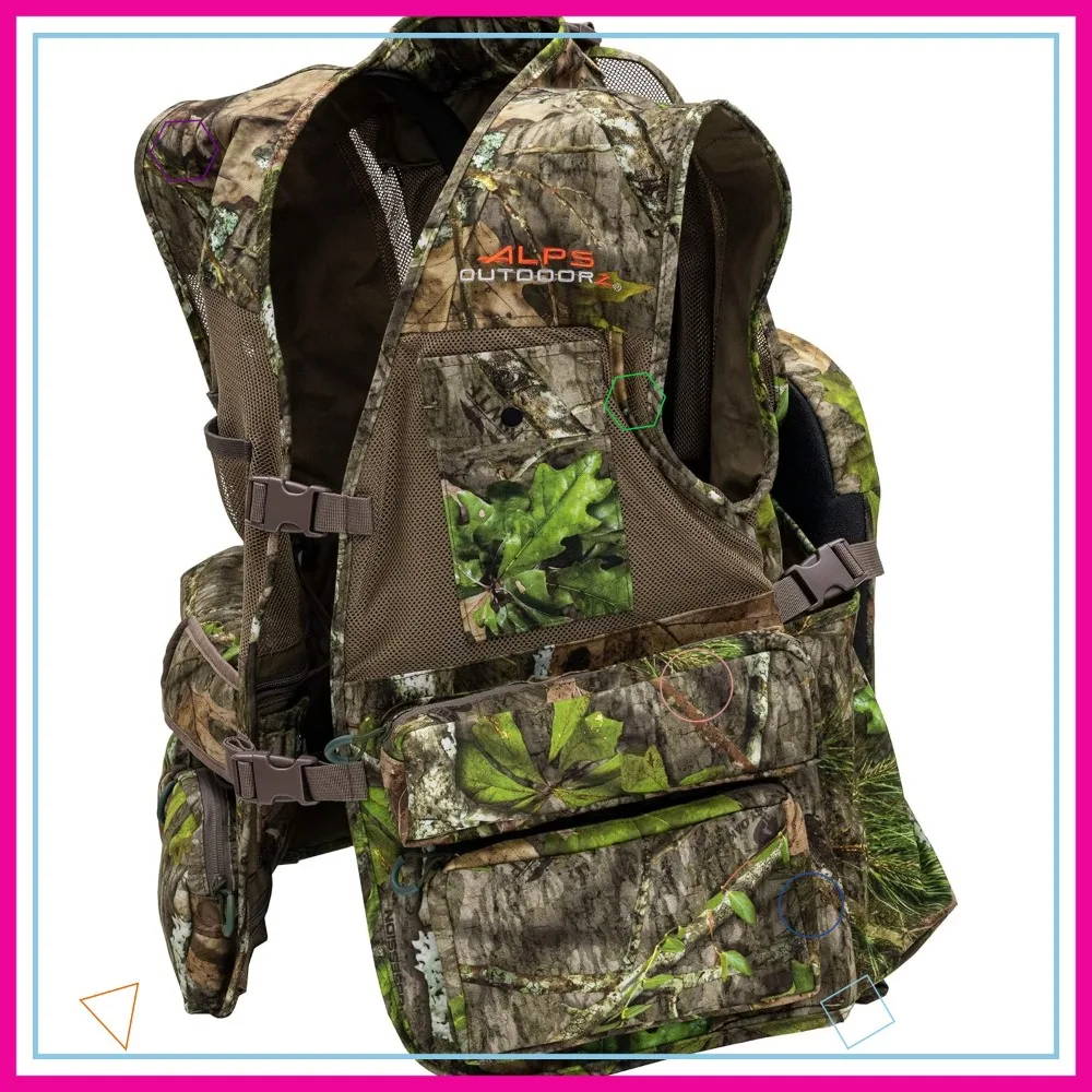 

Camo Turkey Vest with Removable Seat, Game Bag, and Pockets for Hunting Gear