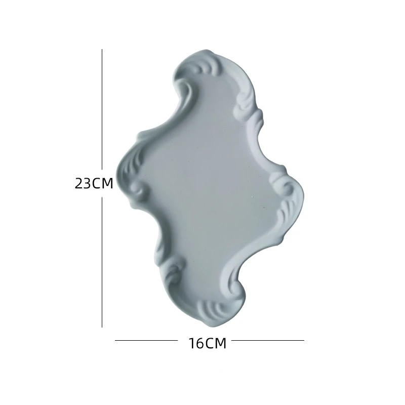 Creative Jewelry Tray Vintage Gypsum Baroque Tray Shop Counter Jewelry Display Shelf Photography Props