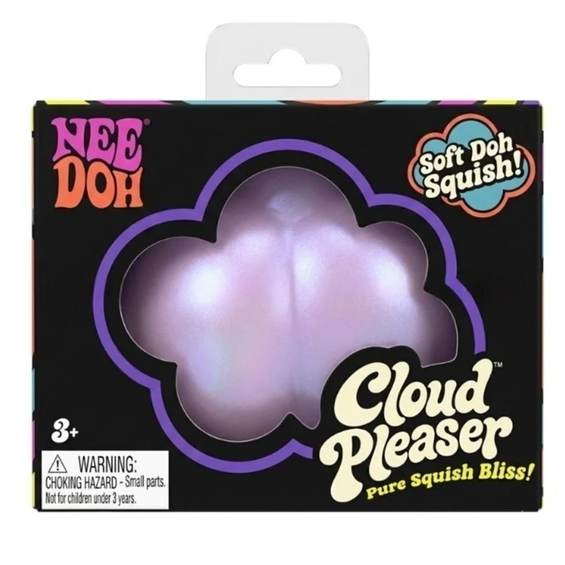 Needoh Cloud Pleaser Hand Squeeze Fidget Toy Stress Soother TPR Flour Filling Snappy Rebound Squishy Tactile Play Sensory Toy