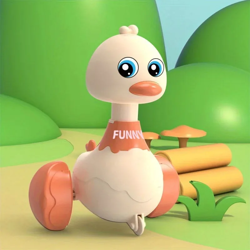 Zabawki dla niemowląt - autka z mechanizmem naciągowym, urocze autka kaczuszki, zabawki edukacyjne dla chłopców i dziewczynek, autka z napędem pull-back dla maluchów.