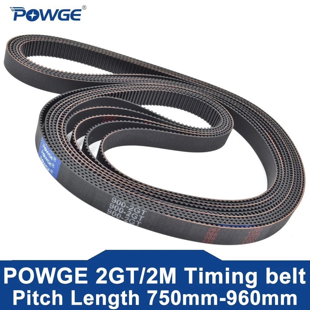 

POWGE 2M 2GT Timing Belt Lp=750 752 760 770 782 784 800 810 824 840 848 850 852 860 892 900 930 940 950 960 Width 6/9mm Rubber