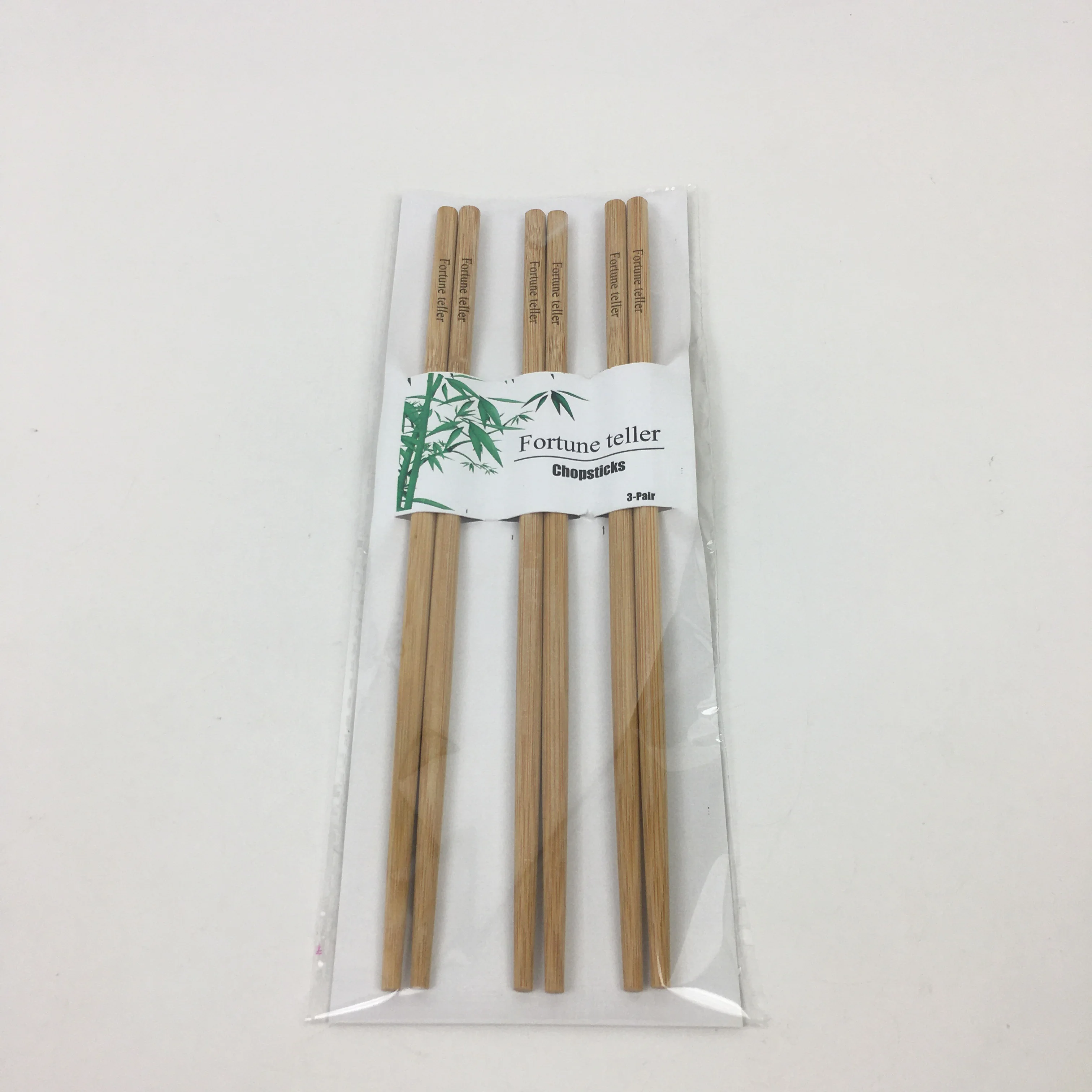 Fortune teller 3 Pairs of Bamboo Chopsticks Can Be Reused, Classic Healthy Natural Bamboo Chopsticks, 9.8 Inches / 25 cm