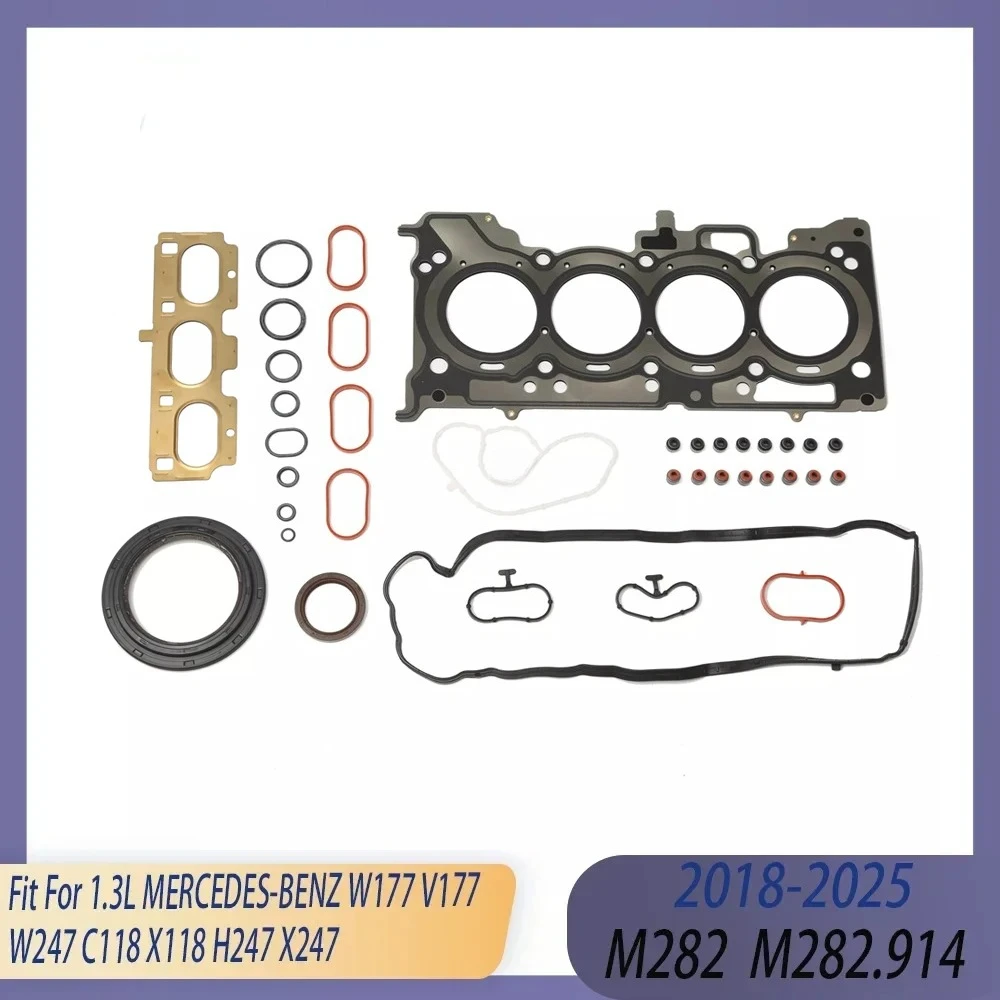Engine Cylinder Head Gasket Set Fit 1.3 L M282 H5H 18-25 GAS For RENAULT NISSAN MERCEDES-BENZ W177 V177 W247 C118 X118 H247 X247