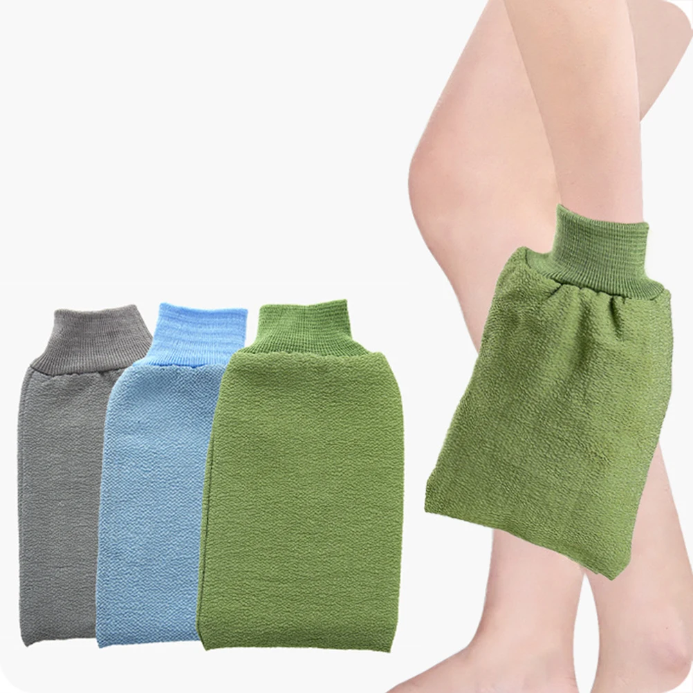 

4pcs Simple Bath Towel Wash Towel Bath Gloves Cleaning Shower Towel for Home Bathroom (Random Color)