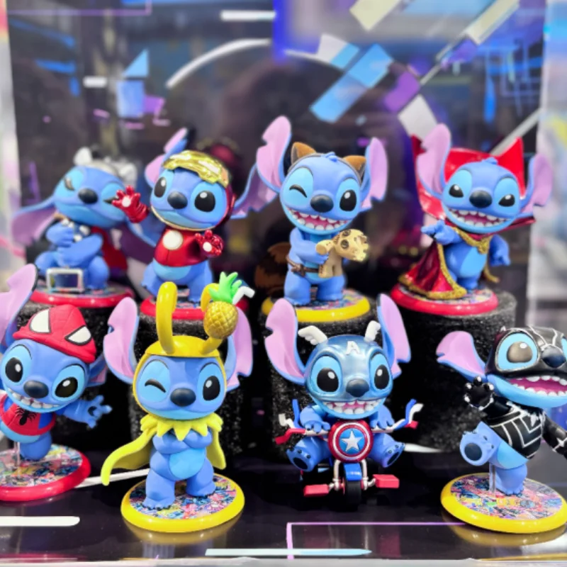 

Оригинальная слепая коробка Hottoys Marvel Stitch Cosbi Series Mystery Surprise Box Cute Stitch Action Figure Mdoel Подвеска Подарок на день рождения