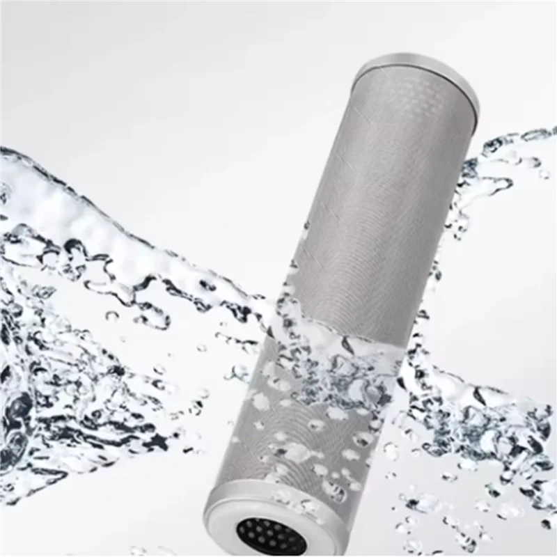 ABUL-2Pcs 10 Inch 304 Stainless Steel Water Purifi Can Be Cleaned And Reused Effectively Removes Impurities 1 Microns
