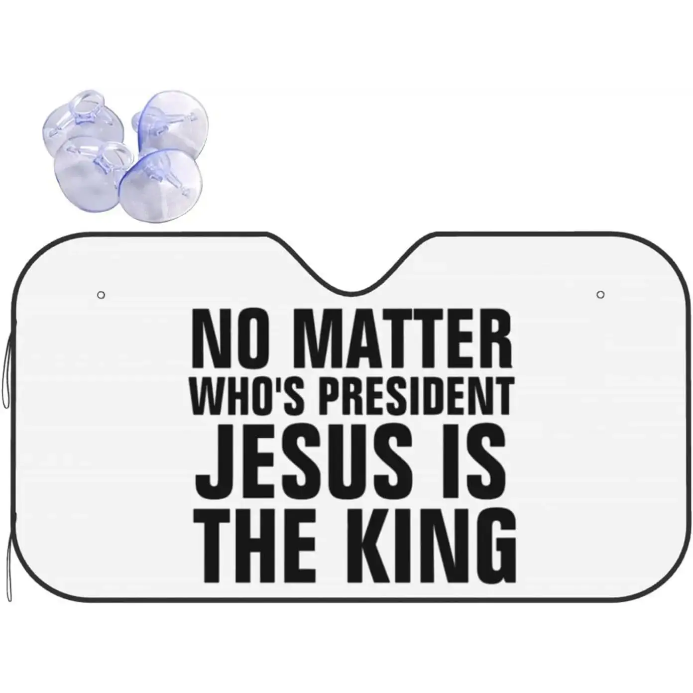 Jesus is Still King Pattern Windshield Car Sun Shade Front Window Sunshade for Most Sedans SUV Blocks Uv Rays Keep Vehicle Cool