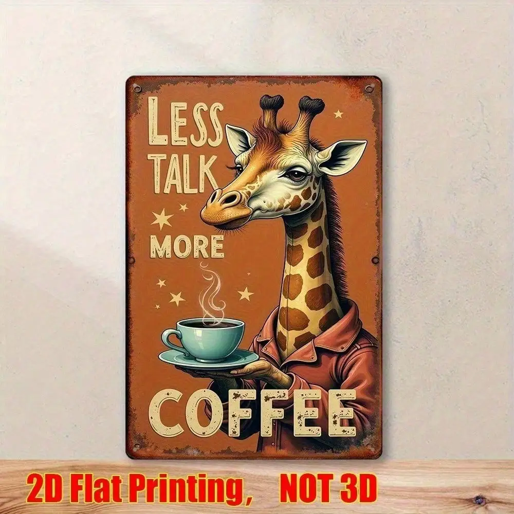 Vintage Metall-Blechschild - Retro-Wandkunst für Heim, Café und Bürodekoration
